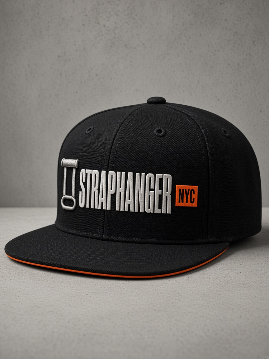 Platform Snapback in black and signal